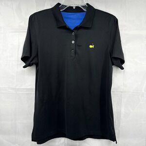 Masters Women's Magnolia Lane Tech Polo Shirt Black Large Augusta Golf